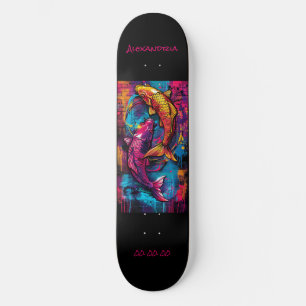 Skateboard Pisces Astrologie Grafitti Personnaliser Skateboar