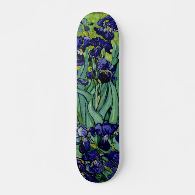 Skateboard PixDezines van gogh irises violettes (Devant)