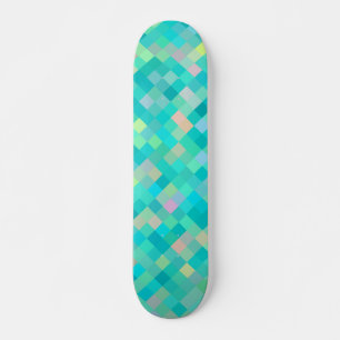 Skateboard Pixel Art Multicolor Motif