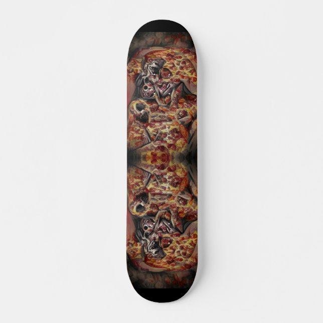 Skateboard Pizza deathtrap graphique art abstrait  (Devant)