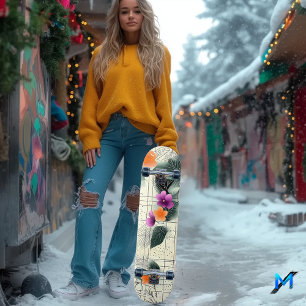 Skateboard Plage de patinage Abstrait à grille