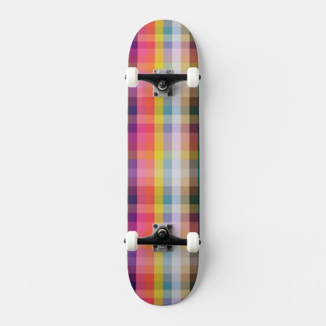 Skateboard Plaid écossais abstrait (Recto)