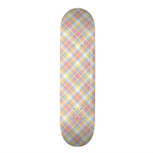Skateboard Plaid en pastel de rayure