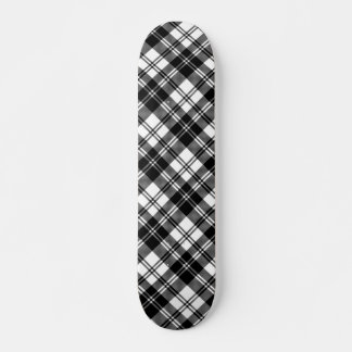 Skateboard Plaid noir et blanc