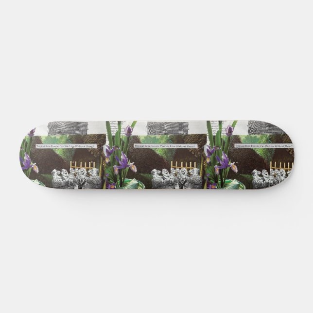 Skateboard Plaisanterie politique drôle Forêt Changement clim (Horz)
