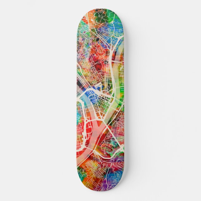 Skateboard Plan de ville de Pittsburgh Pennsylvanie (Recto)