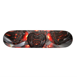 Skateboard Planche à roulettes abstraite de coeurs foncés