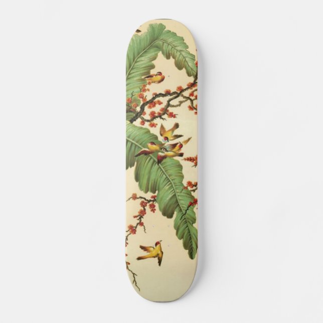 Skateboard Planche à roulettes asiatique d'illustration d'art (Recto)