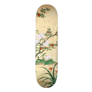Skateboard Planche à roulettes asiatique d'oiseau de lis