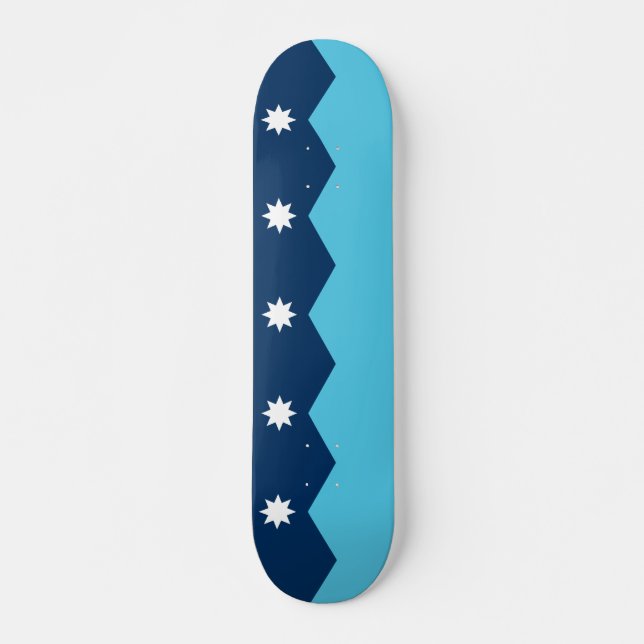 Skateboard Planche à roulettes avec le drapeau du Minnesota,  (Devant)