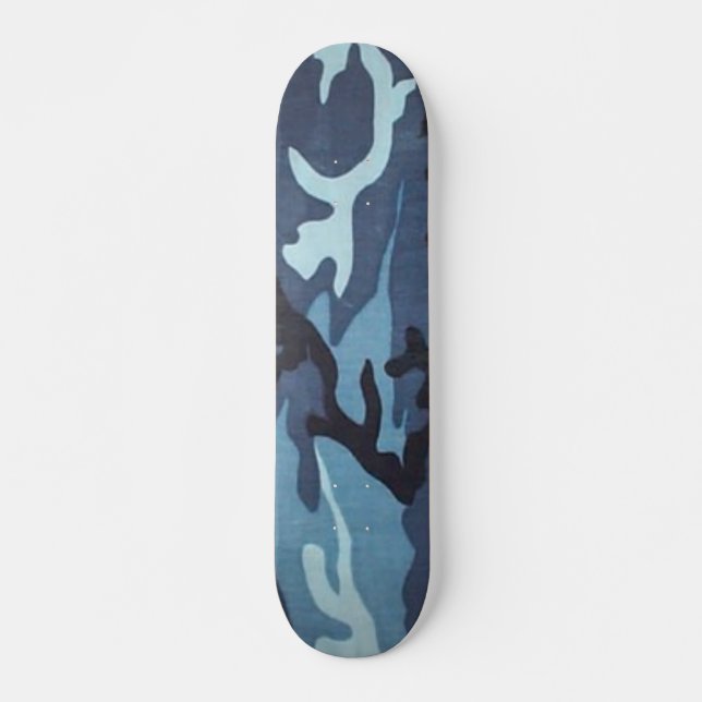 Skateboard Planche à roulettes bleue de Camo (Devant)