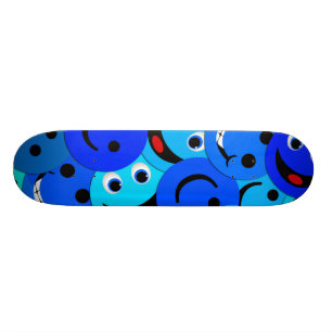 SKATEBOARD PLANCHE À ROULETTES BLEUE DE COLLAGE