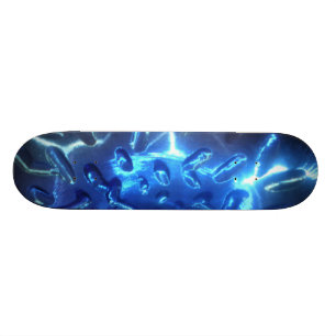 Skateboard Planche à roulettes bleue électrique