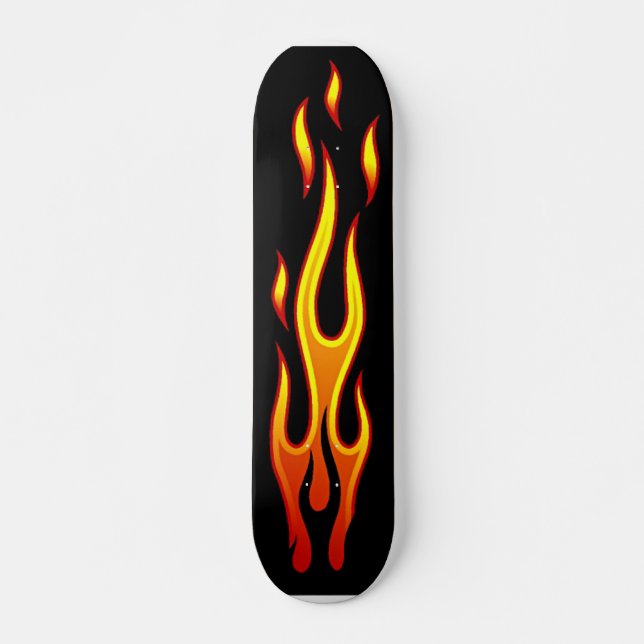 Skateboard Planche à roulettes chaude de flammes (Devant)