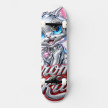 Planche à roulettes Chrome Kitten, avec Trucks et 