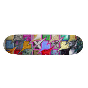 Skateboard Planche à roulettes colorée déformée de style