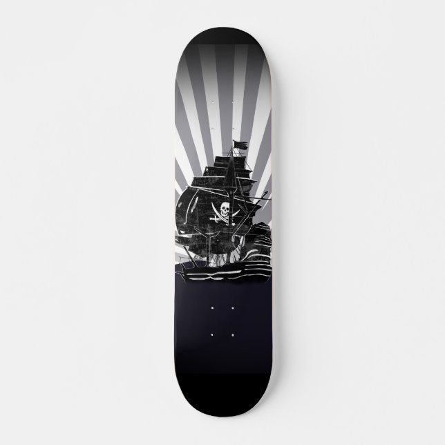 Skateboard planche à roulettes de bateau de pirate (Devant)