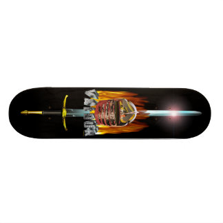 Skateboard planche à roulettes de bravoure et de feu