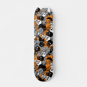 Skateboard Planche à roulettes de confettis de crâne