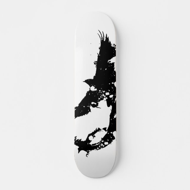 Skateboard planche à roulettes de corbeau (Devant)