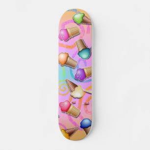 SKATEBOARD PLANCHE À ROULETTES DE CORNET DE CRÈME GLACÉE