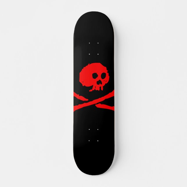 Skateboard Planche à roulettes de crâne de pirate (Devant)