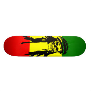 Skateboard Planche à roulettes de crâne de Rasta