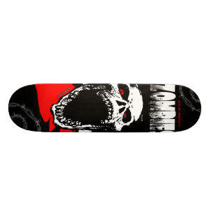 Skateboard Planche à roulettes de crâne de zombi