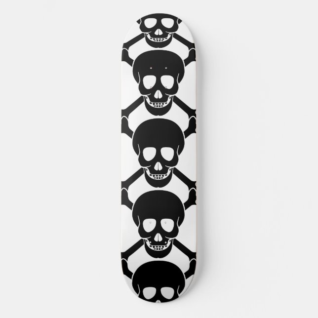 Skateboard Planche à roulettes de crâne et d'érable d'os (Recto)