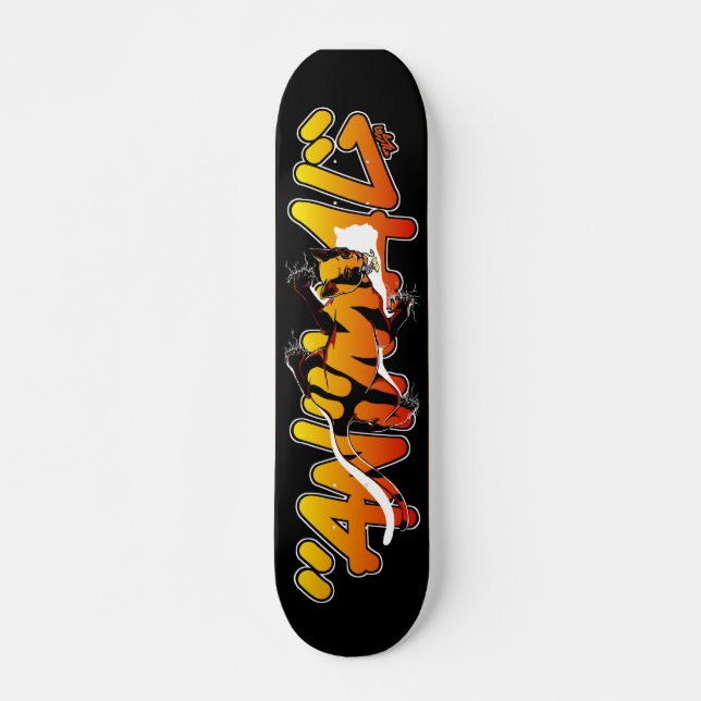 Skateboard Planche à roulettes de graffiti - animal à (Devant)