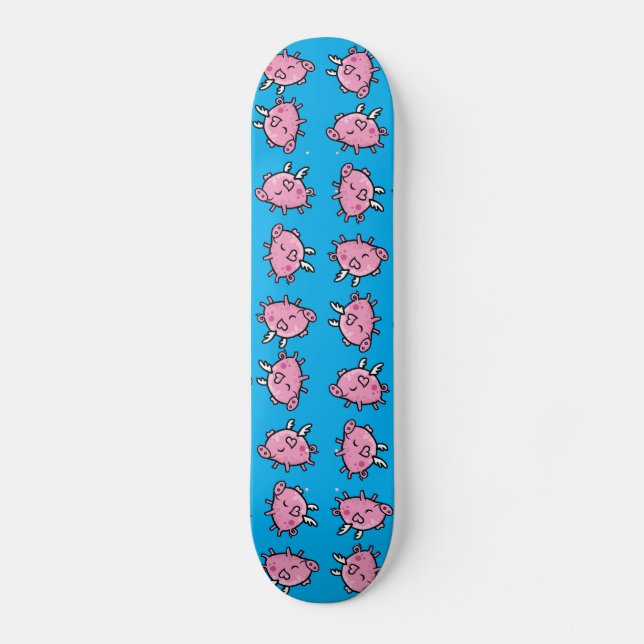 Skateboard Planche à roulettes de motif de porc de vol (Recto)