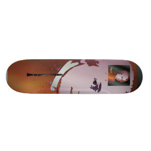 Skateboard Planche à roulettes de Mozart et de clarinette