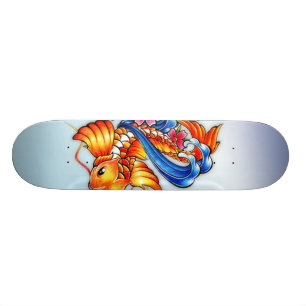 Skateboard Planche à roulettes de poissons de Koi de vol pro