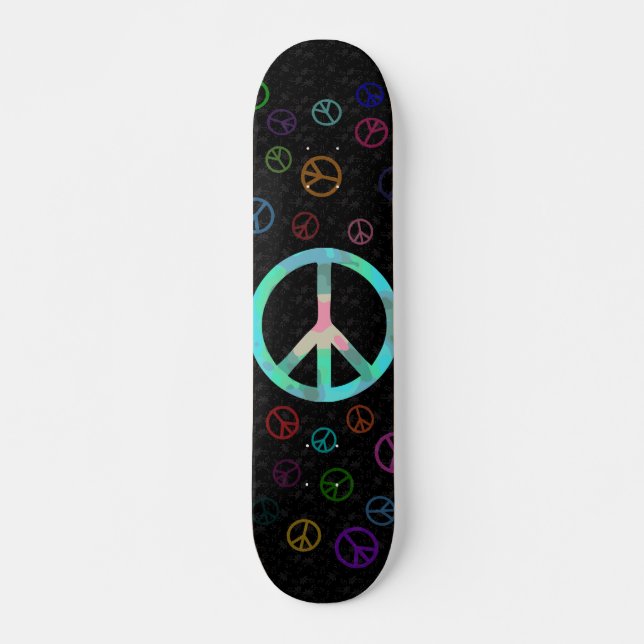 Skateboard Planche à roulettes de signe de paix (Devant)