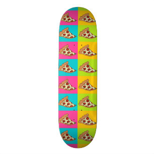 Skateboard planche à roulettes de tranche de pizza