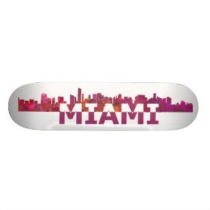 Skateboard Planche à roulettes d'horizon de Miami la Floride