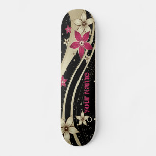 Skateboard Planche à roulettes du décor 19 de fleur