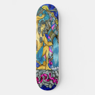 Skateboard planche à roulettes Eau Vintage Aquarius astrologi