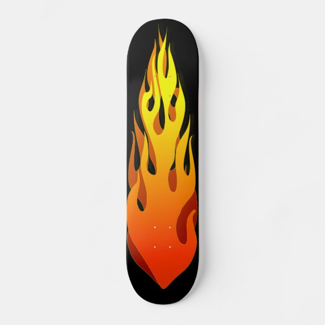 Skateboard Planche à roulettes flamboyante (Recto)