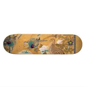 Skateboard Planche à roulettes florale animale de perdrix