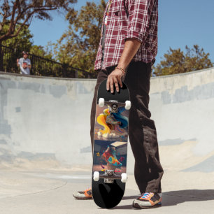 Skateboard Planche à roulettes funky avec conception de baske
