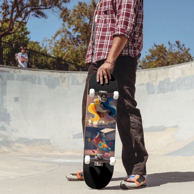 Skateboard Planche à roulettes funky avec conception de baske (Extérieur 2)