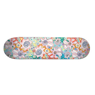 Skateboard Planche à roulettes géniale de fleurs