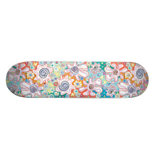 Skateboard Planche à roulettes géniale de fleurs