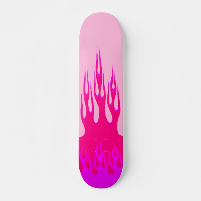 Skateboard Planche à roulettes Girly de flamme (Devant)
