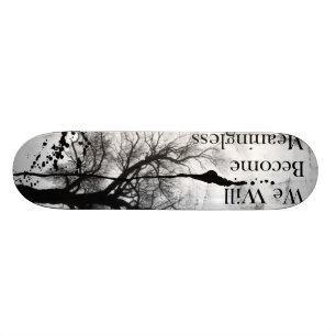 Skateboard Planche à roulettes gothique d'Emo noire et