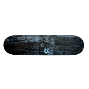 Skateboard planche à roulettes grunge bleue de filles