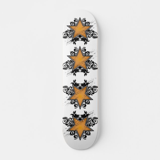Skateboard Planche à roulettes Grunge Stars (Devant)