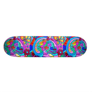 Skateboard planche à roulettes hippie super d'amour