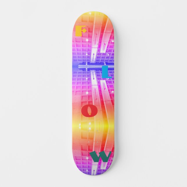 Skateboard Planche à roulettes Industrial Lights Rainbow Flow (Recto)